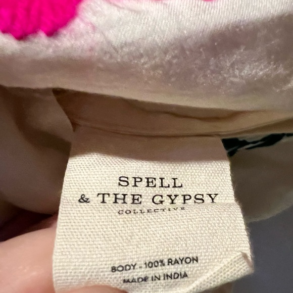 Spell - SAYULITA EMBROIDERED KAFTAN IN CREAM - NWT - M/L - Picture 12 of 14